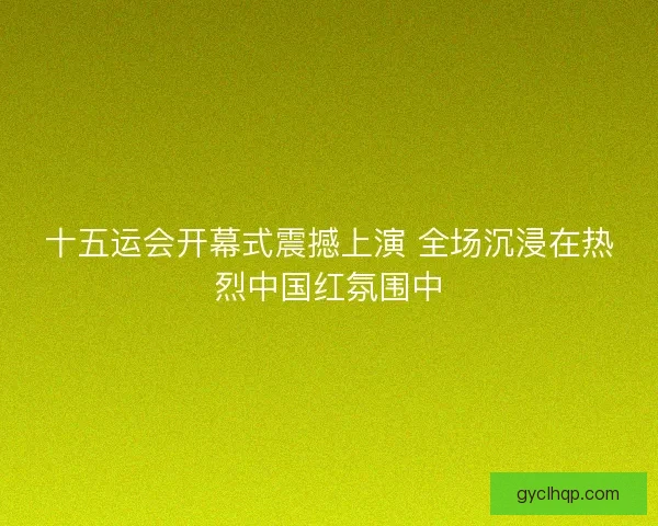 十五运会开幕式震撼上演 全场沉浸在热烈中国红氛围中